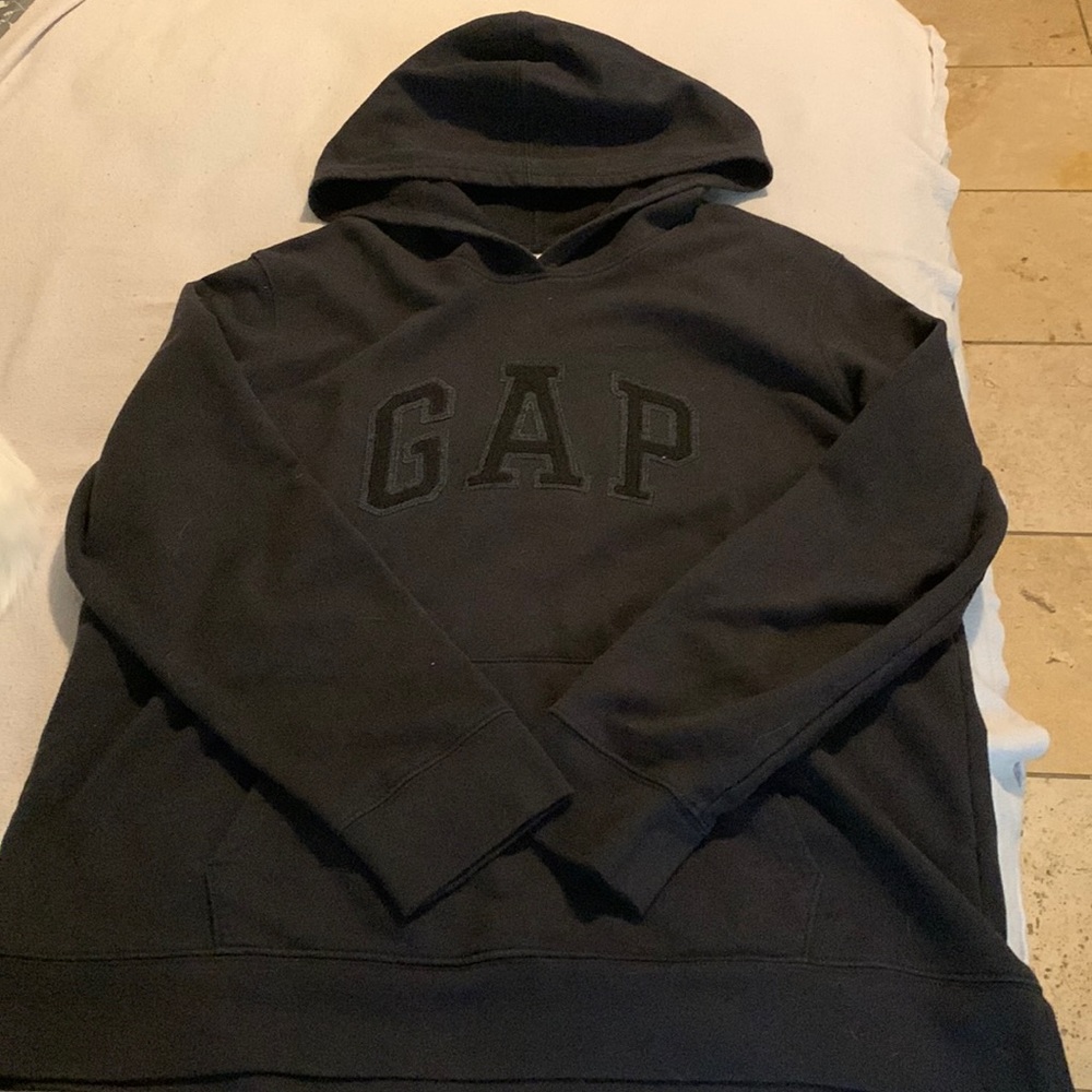 solid black GAP hoodie